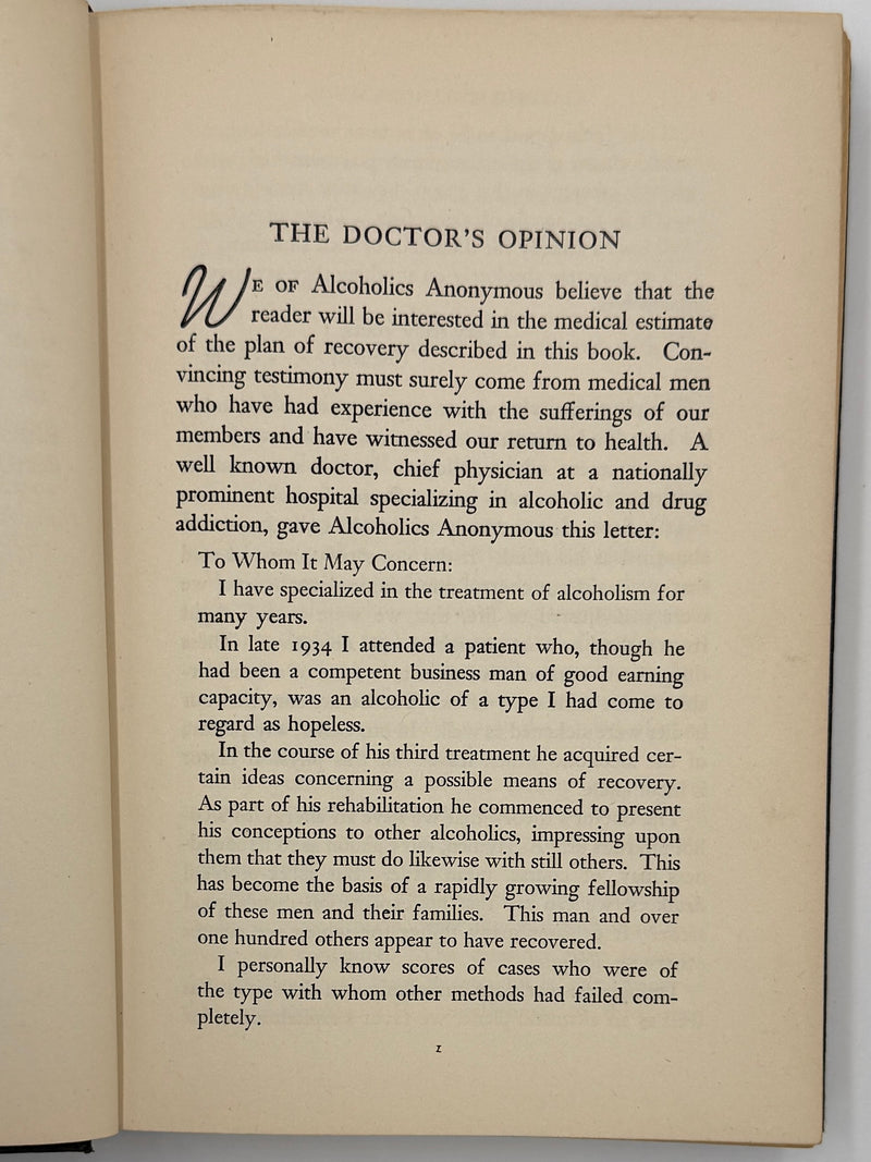 Alcoholics Anonymous First Edition 14th Printing from 1951 - ODJ