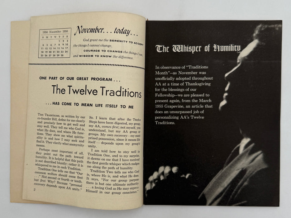 AA Grapevine - Traditions Month - November 1956