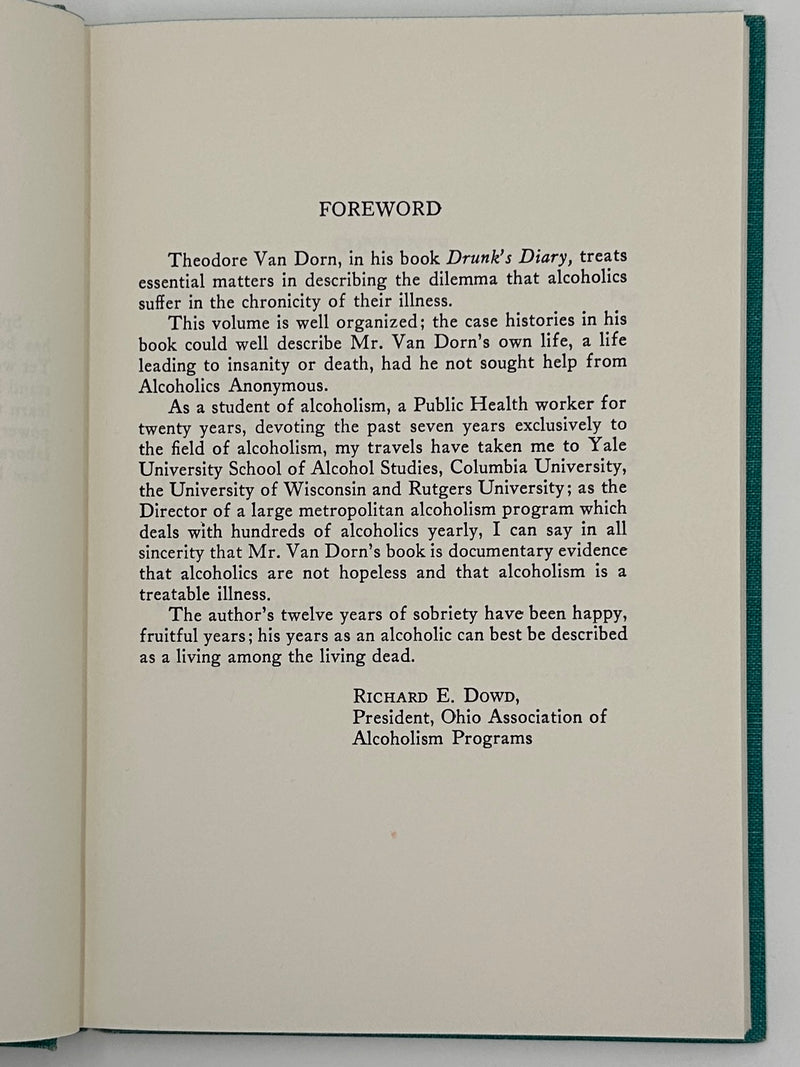 Drunk’s Diary by Theodore Van Dorn