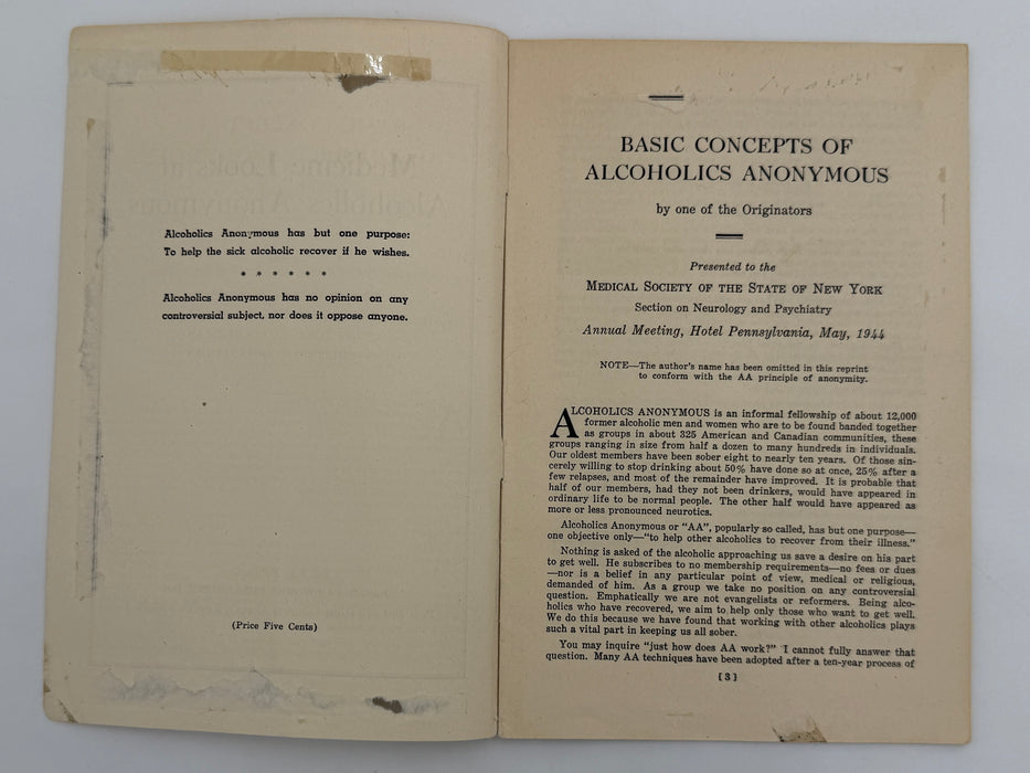 Medicine Looks at Alcoholics Anonymous - AA Pamphlet from 1946
