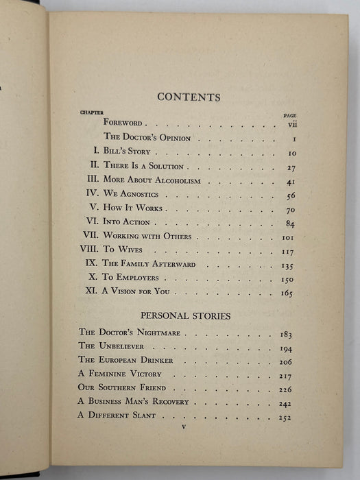 Alcoholics Anonymous First Edition 14th Printing from 1951 - ODJ