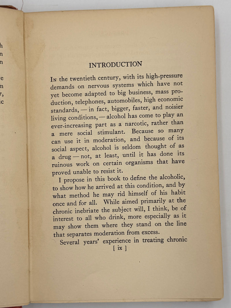 The Common Sense of Drinking by Richard R. Peabody - First Printing from April 1931 - RDJ