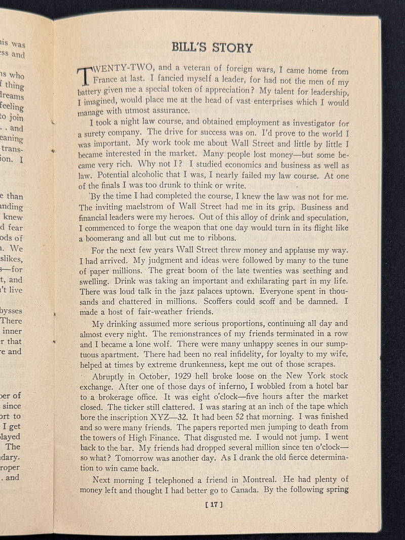 Alcoholics Anonymous Rare 1943 Promo Pamphlet Alcoholic Foundation