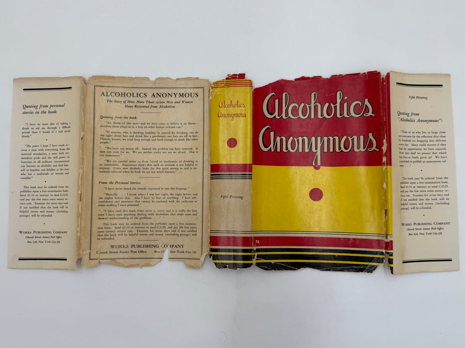 Alcoholics Anonymous First Edition 5th Printing from 1944 - ODJ -  Baby Blue