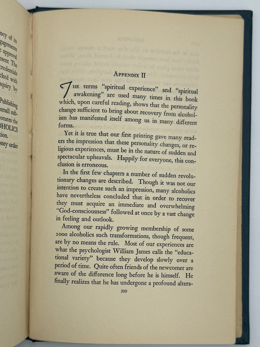Alcoholics Anonymous Big Book First Edition 2nd Printing from 1941