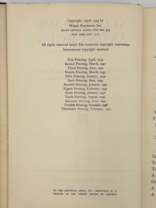 Alcoholics Anonymous First Edition 13th Printing from 1950 - ODJ