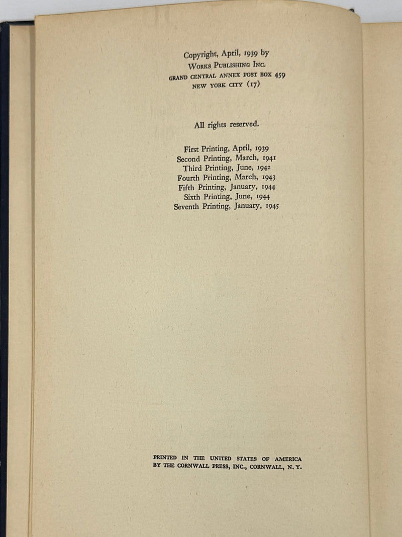 Alcoholics Anonymous First Edition — 7th Printing, January 1945 | Exceptionally Rare Wartime Big Book