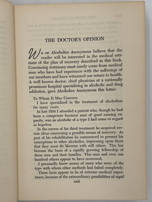 Alcoholics Anonymous Second Edition 2nd Printing - RDJ