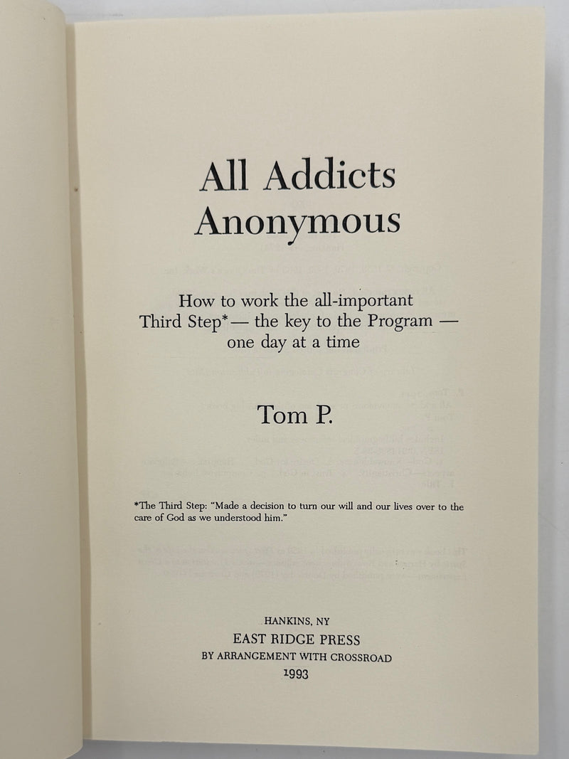 All Addicts Anonymous — New Edition of the AAA Big Book by Tom Powers - 1993