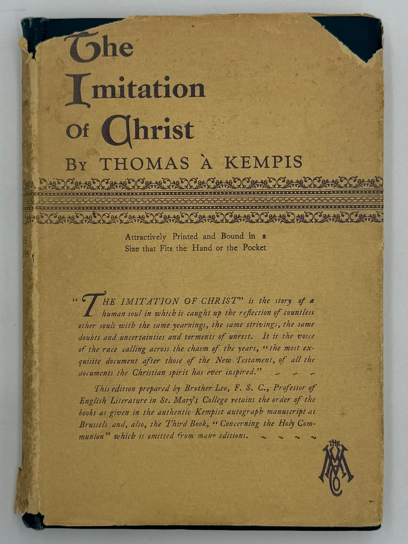 The Imitation of Christ BY THOMAS A KEMPIS - 1926 - ODJ