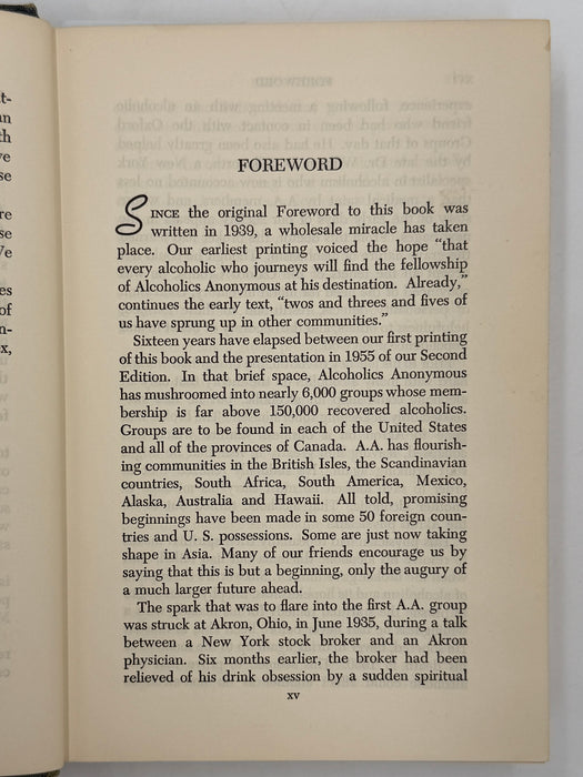 Alcoholics Anonymous Second Edition 2nd Printing - RDJ