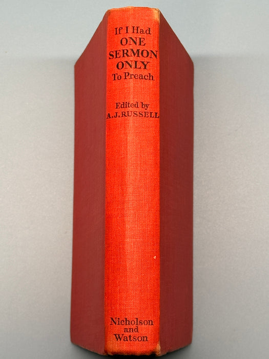 If I Had One Sermon Only To Preach - Edited by A.J. Russell from 1938 Recovery Collectibles
