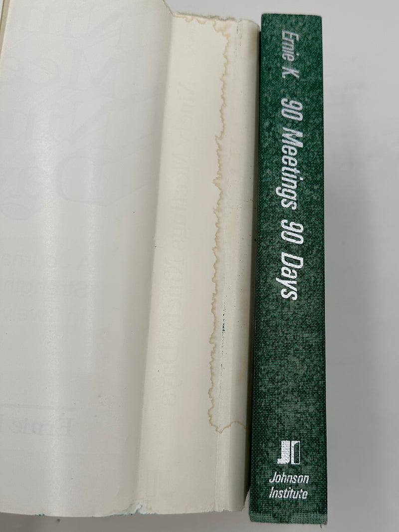 Ninety Meetings Ninety Days by Ernie K. - Hardcover from 1984 Recovery Collectibles
