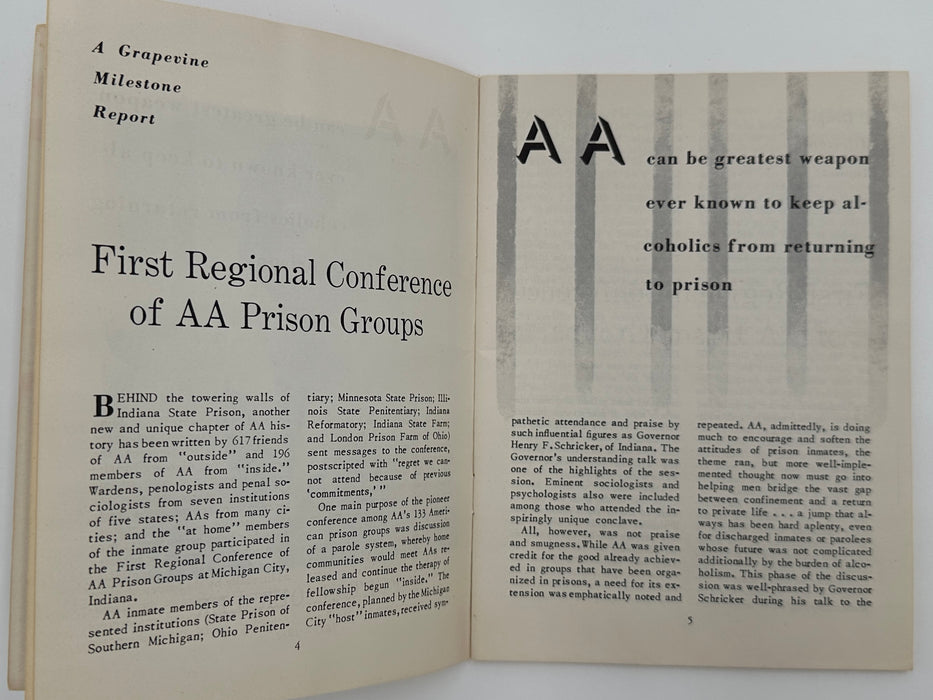 AA Grapevine from July 1952 - AA Prison Groups