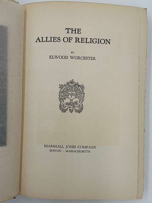 SIGNED by Elwood Worcester - Allies of Religion - Limited Edition with Memorial Pamphlet