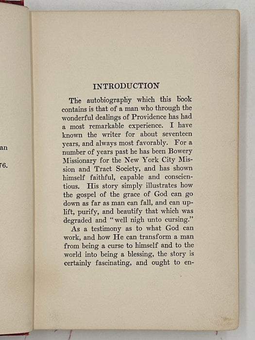 Dave Ranney or Thirty Years on the Bowery: An Autobiography - 1910