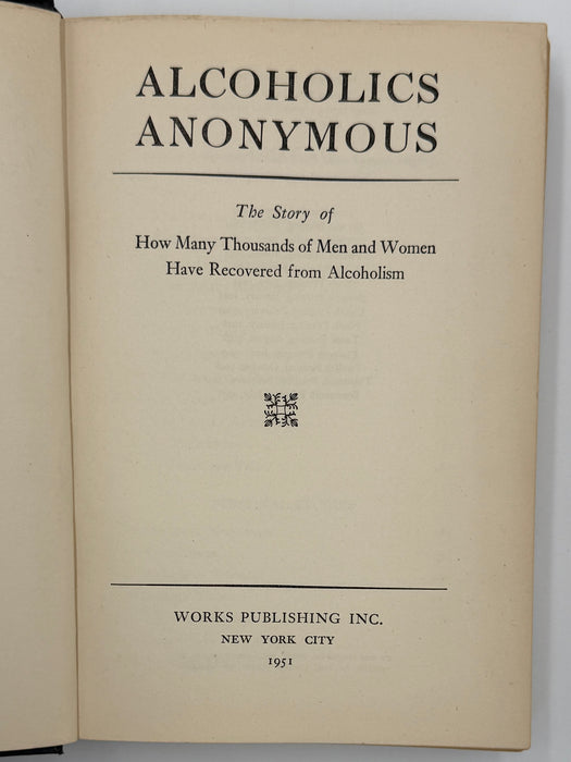 Alcoholics Anonymous First Edition 14th Printing from 1951 - ODJ