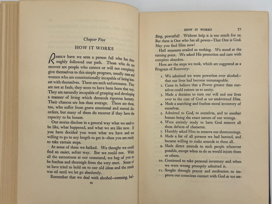 Alcoholics Anonymous Big Book First Edition 2nd Printing from 1941