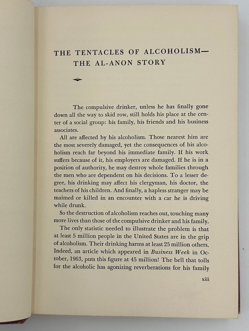 Al-Anon Faces Alcoholism First Printing from 1965 - ODJ Recovery Collectibles