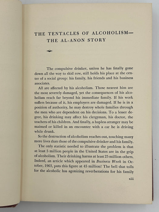 Al-Anon Faces Alcoholism First Printing from 1965 - ODJ Recovery Collectibles
