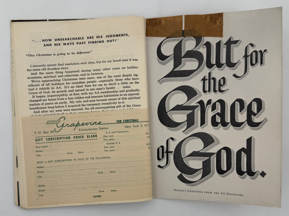 AA Grapevine from December 1956 - Christmas Greetings from Lois and Bill