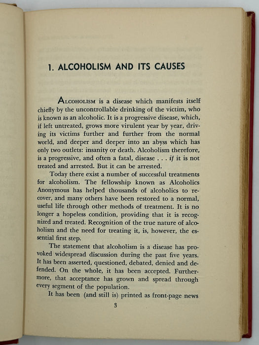 Primer On Alcoholism by Marty Mann - First Edition First Printing from 1950 - ODJ