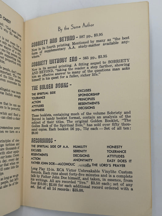 Contact With God by Father John Doe (Ralph Pfau) - 1959