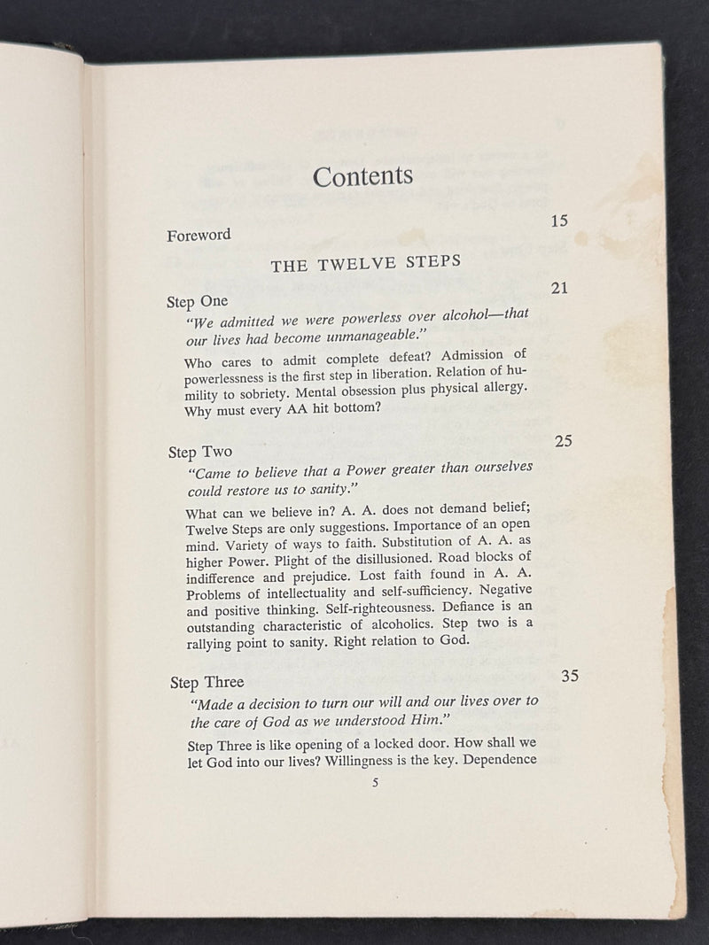 Twelve Steps and Twelve Traditions — Inscribed by Bill W. on His 29th Sobriety Anniversary