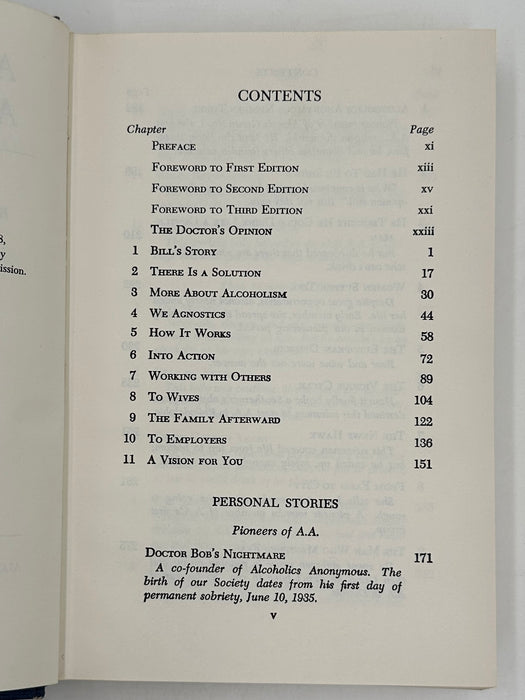 Alcoholics Anonymous 3rd Edition 2nd Printing from 1977 - ODJ Recovery Collectibles