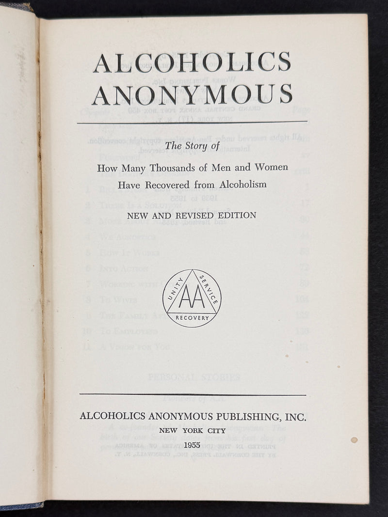 Alcoholics Anonymous — Second Edition, Second Printing (c. 1957)