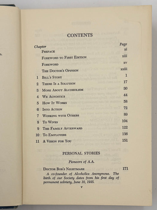 Alcoholics Anonymous Second Edition 3rd Printing with RDJ