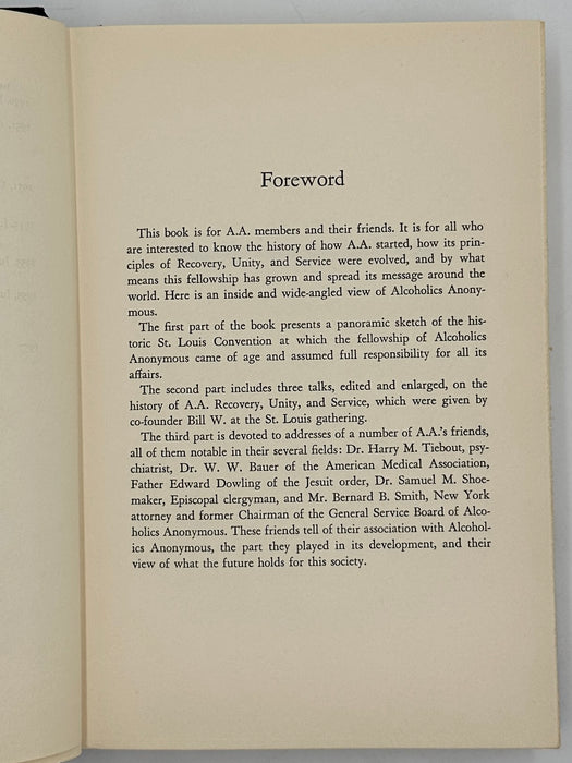 Alcoholics Anonymous Comes Of Age - First Printing from 1957 - ODJ