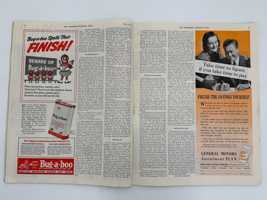 Saturday Evening Post from August 1939 - What Is Moral Re-Armament?