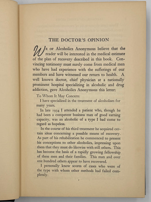 Alcoholics Anonymous — First Edition, Sixteenth Printing (August 1954) With Original Dust Jacket