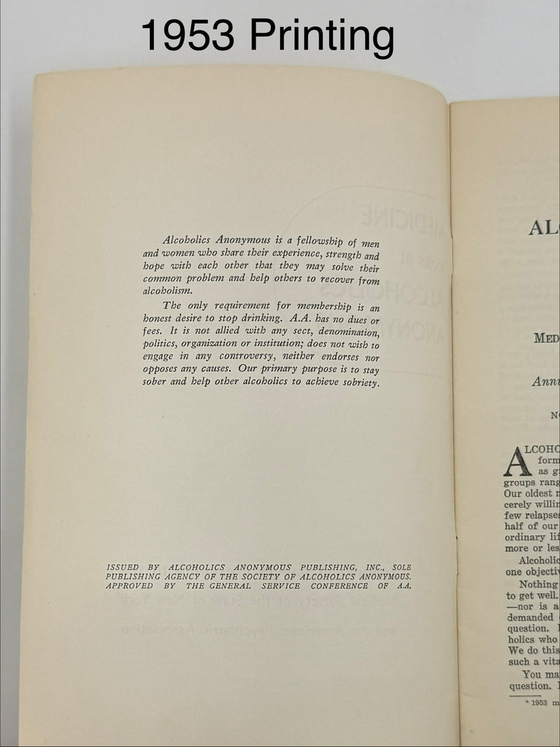 Medicine Looks at Alcoholics Anonymous — 4-Pamphlet Edition Set (1944 / 1946 / 1949 / 1953)