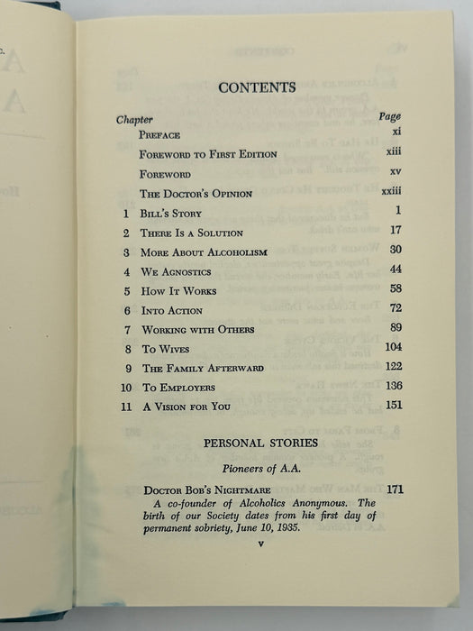 Alcoholics Anonymous Second Edition Big Book 14th Printing 1973 - ODJ