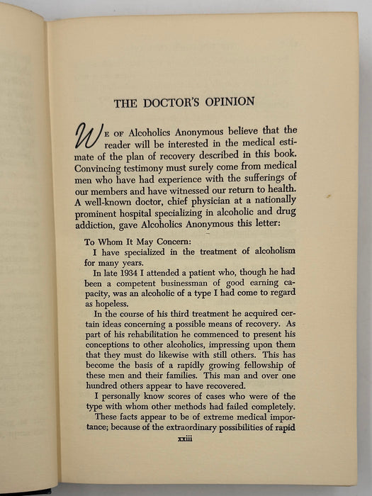 Alcoholics Anonymous Second Edition 9th Printing with ODJ