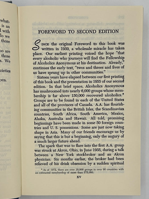 Alcoholics Anonymous Second Edition Big Book 14th Printing - ODJ