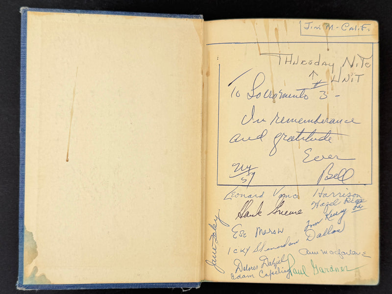 Alcoholics Anonymous Big Book — Second Edition First Printing 1955 — Inscribed by Bill W. to Sacramento Group #3 — Jim Masterson Provenance
