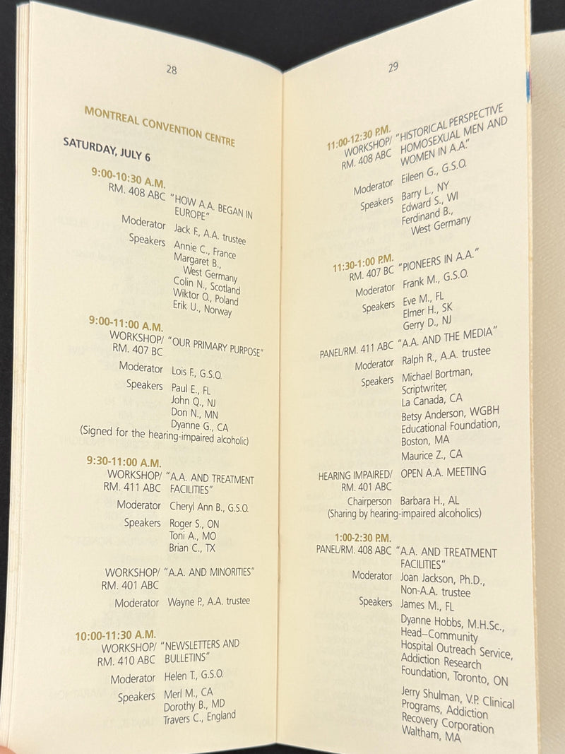 Alcoholics Anonymous 50th Anniversary — 1985 Montreal International Convention Collection