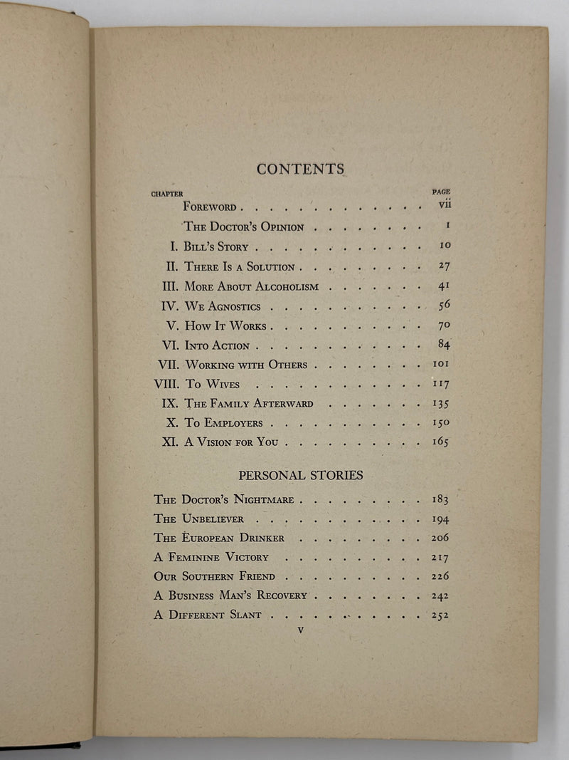Alcoholics Anonymous First Edition 6th Printing from 1944 with RDJ