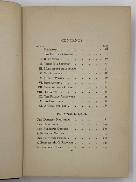 Alcoholics Anonymous First Edition 6th Printing from 1944 with RDJ