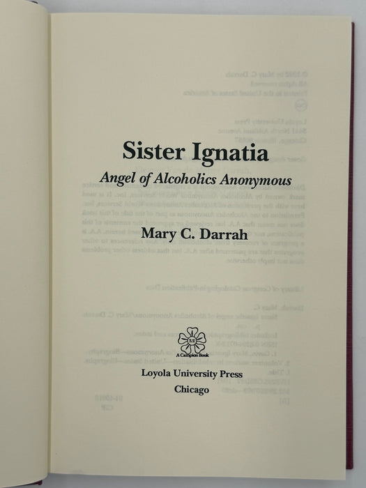SIGNED by the author Mary C. Darrah - Sister Ignatia: Angel of Alcoholics Anonymous