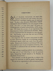 Alcoholics Anonymous First Edition 8th Printing from 1945 - RDJ Recovery Collectibles