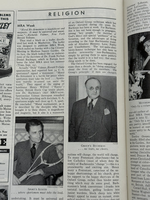 Time Magazine from May 1939 - MRA Week