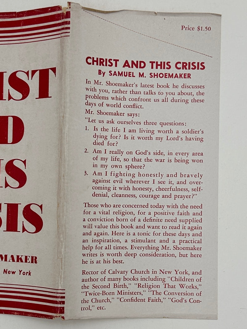 Christ and This Crisis by Samuel M. Shoemaker - ODJ Recovery Collectibles