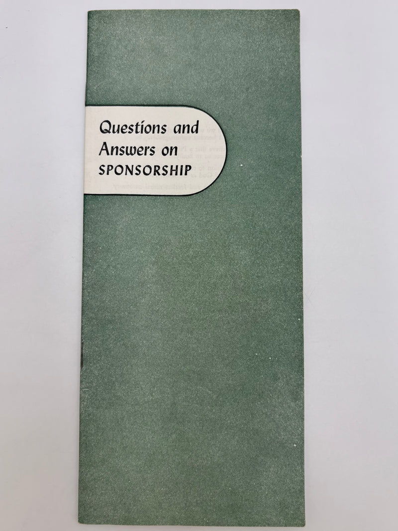 Questions and Answers on Sponsorship - 1959