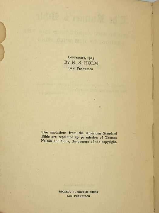 The Runner’s Bible by Nora Holm - First Printing from 1913