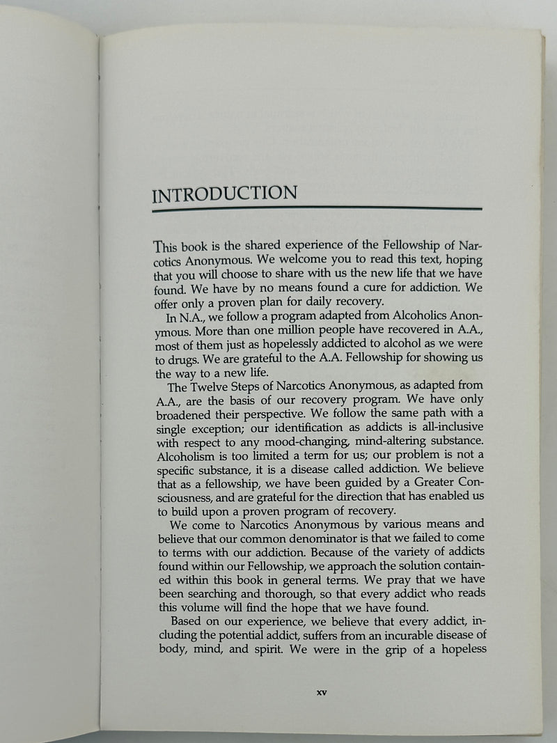 Narcotics Anonymous — Fourth Edition, First Softcover Printing | 1988