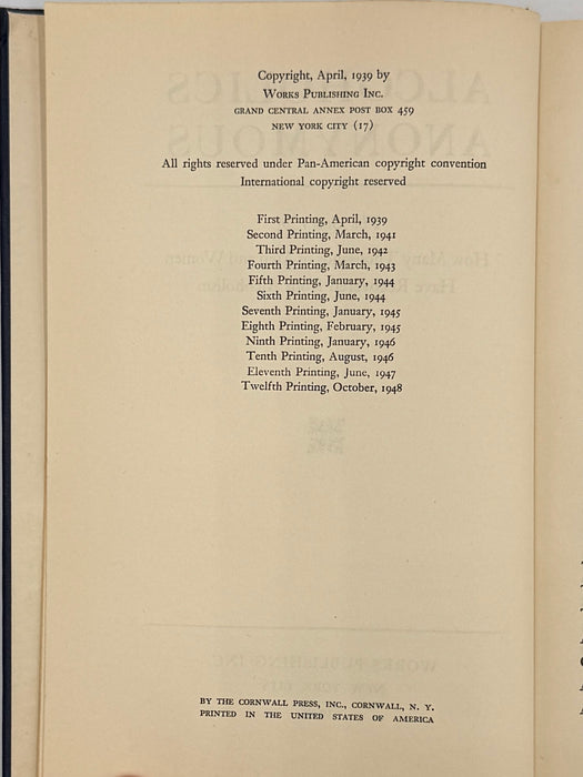 Alcoholics Anonymous First Edition 12th Printing from 1948 - ODJ